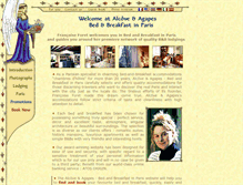 Tablet Screenshot of bed-and-breakfast-in-paris.com